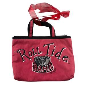 Alabama Roll Tide Small Red Canvas Y2K College Football Tote Bag NCAA Bama Purse